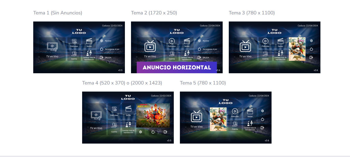 📱Modelo IBO de 5 Temas (Solo activacion MAC) 